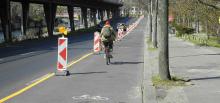 Pop up bikelane à Berlin