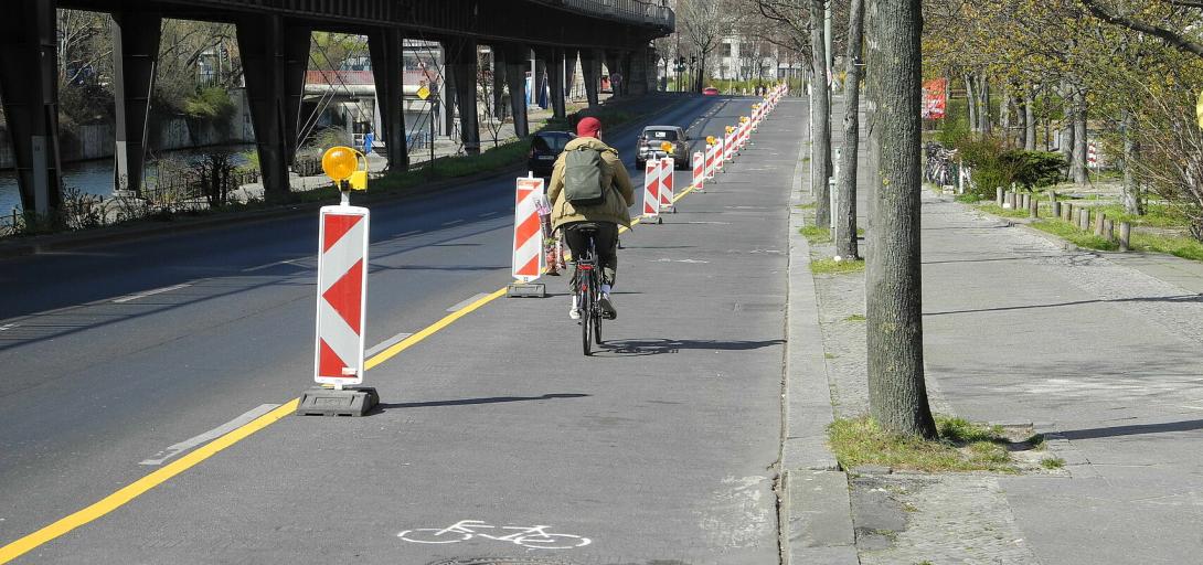 Pop up bikelane Berlin